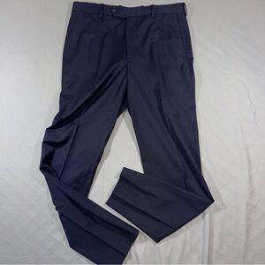 Peter Millar Dress Pants Mens 33x30 Blue Flat Front Straight Formal Trousers